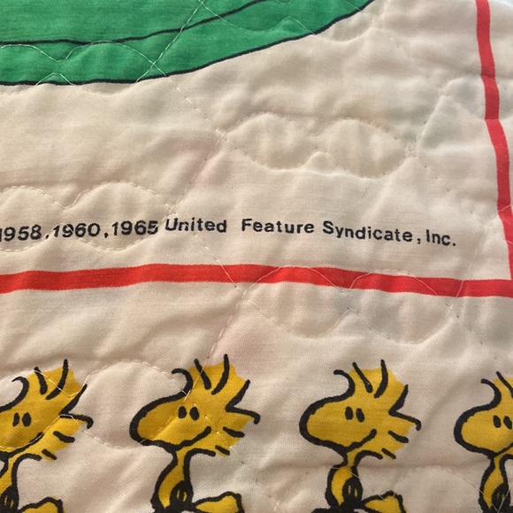 Peanuts Characters ABC Alphabet Quilt Throw Wall Hanging Vintage - Picture 8 of 8